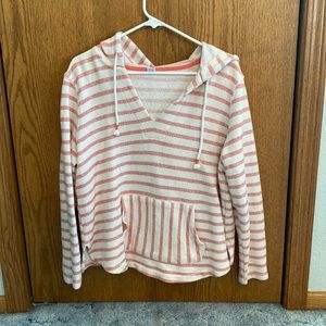 Old navy pink and white stripe sweatshirt